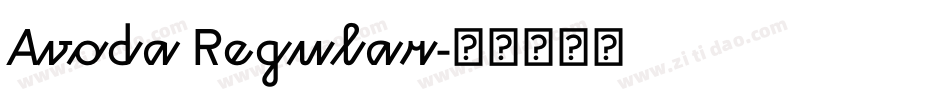 Avoda Regular字体转换